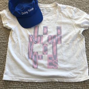 Outdoor Voices Merch T-shirt & Doing Things Hat